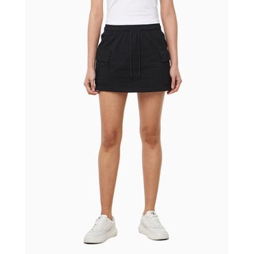 Calvin Klein Jeans 여성 아카이브 로고 프렌치테리 카고 스커트(47B268G)
