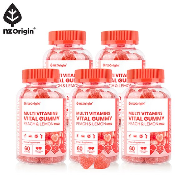 [공식][3+2] 복숭아&레몬맛/멀티비타민 바이탈 구미 60구미 (총 5개월분)