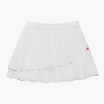 르꼬끄골프 [여주점] 여성 언발란스 잔플리츠 스커트 GQ222LSK41  WHTE