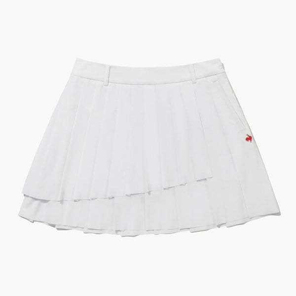 [여주점] 여성 언발란스 잔플리츠 스커트 GQ222LSK41  WHTE