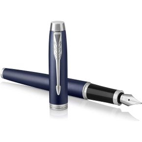 영국 파카 만년필 Parker IM Fountain Pen Matte Blue Medium Nib with Ink Refill Gift Box 171