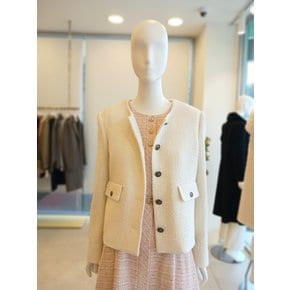 [여주점] [더 아이잗] 여성 플랩 포켓 트위드 재킷 (INAN0JK76)