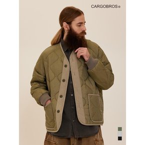 CB BIG POCKER QUILTING JACKET  (KHAKI)