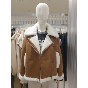 파프리카 [루미앤플로] 뽀글이 터틀넥 무스탕 PH4FUL03