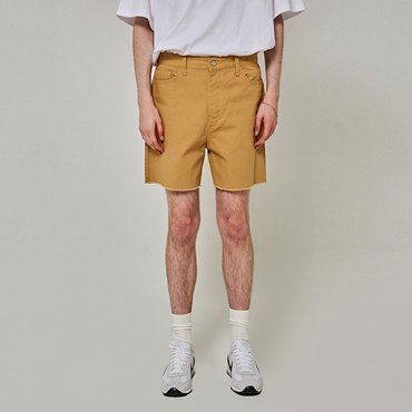 얀13 CUTTING COTTON SHORTS_BEIGE