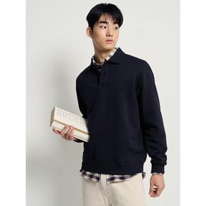 솔리드 칼라넥 스웨트 셔츠  네이비 (BC6141C54R)