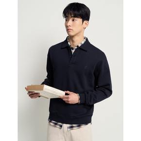 솔리드 칼라넥 스웨트 셔츠  네이비 (BC6141C54R)