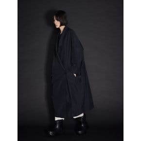 GDeL_RECYCLE NYLON OVERSIZED COAT_BLACK