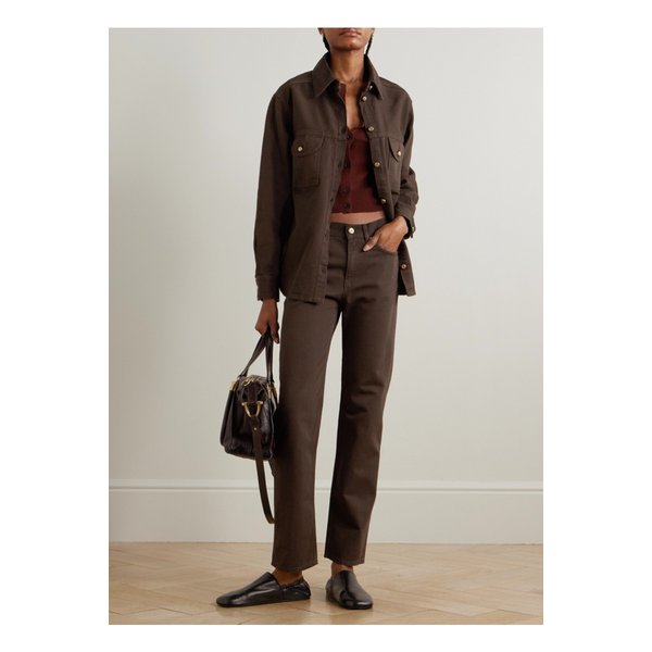 블레이즈밀라노 베르베르 자수 데님 셔츠 다크 브라운 46376663162879827