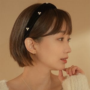 프리모떼 [있지류진,레드벨벳조이,남규리, 오마이걸 비니 착용] PRH036 COZY PEARL HAIRBAND