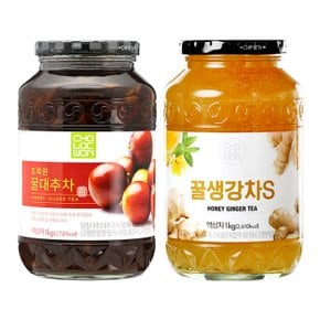 초록원 꿀대추차 1kg +꿀생강차S 1kg