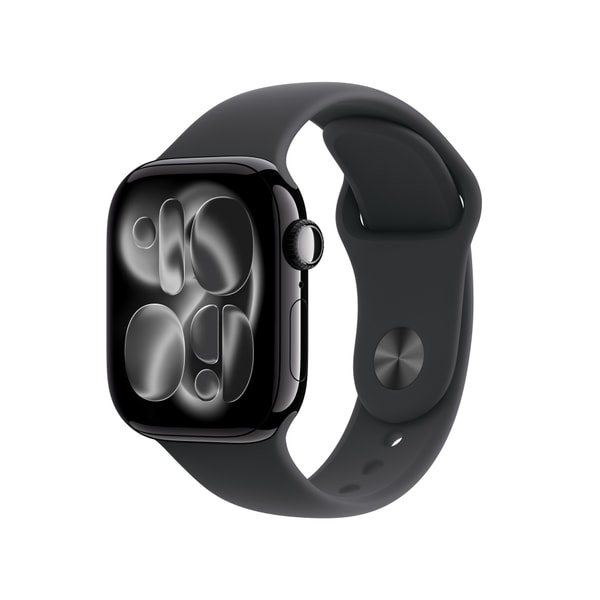 (1차) 애플워치 11 GPS 42mm 제트 블랙 알루미늄, 블랙 스포츠 밴드 (SM) MEQT4KH/A