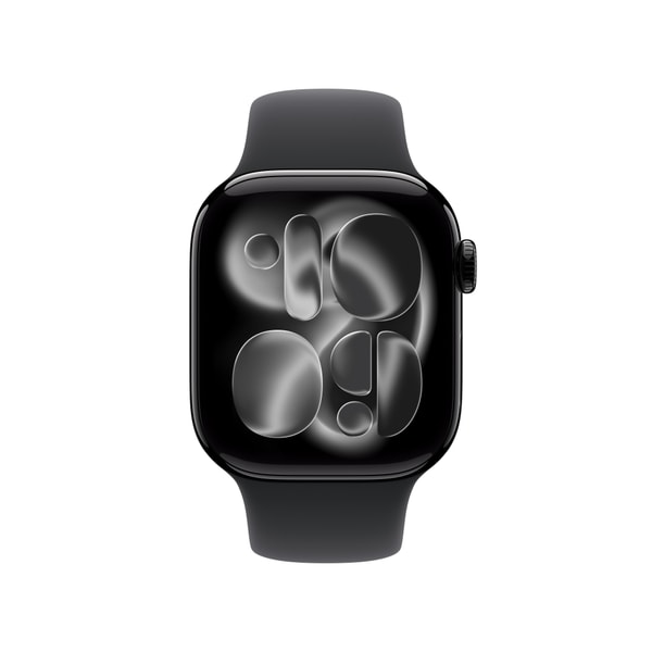 (1차) 애플워치 11 GPS 42mm 제트 블랙 알루미늄, 블랙 스포츠 밴드 (SM) MEQT4KH/A