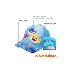 Nickelodeon Gorra de béisbol para niños pequeños con ala curvada y cierre a presión