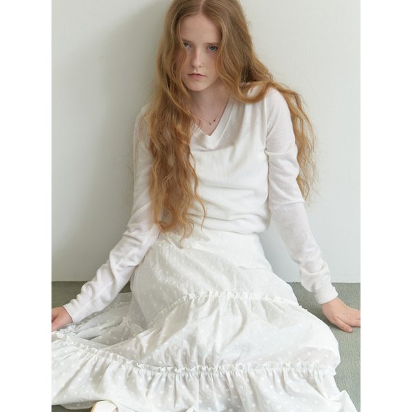 [리퍼브] Fond v-neck knit (ivory)
