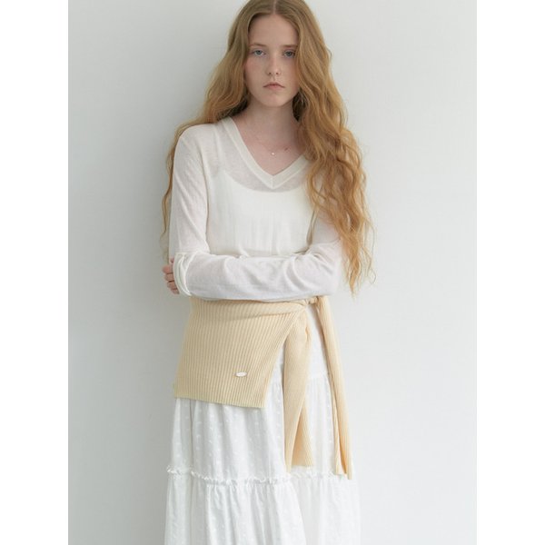 [리퍼브] Fond v-neck knit (ivory)