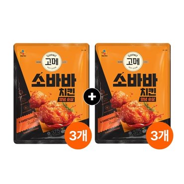  고메 소바바치킨 양념순살 375g x6개