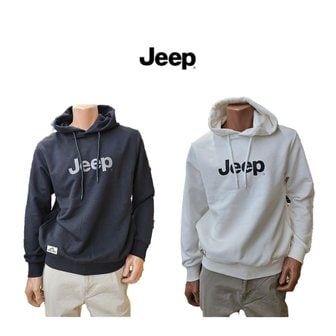 Jeep [여주점] 지프 남여공용 빅지프 후드티셔츠 JP3THU001 BK