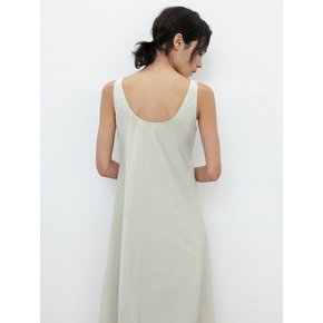 Crispy Sleeveless Dress_Green