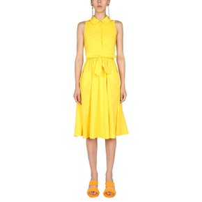 SS22 모스키노 DRESS WITH HEART POCKETS YELLOW 04570431_0033