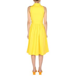 SS22 모스키노 DRESS WITH HEART POCKETS YELLOW 04570431_0033