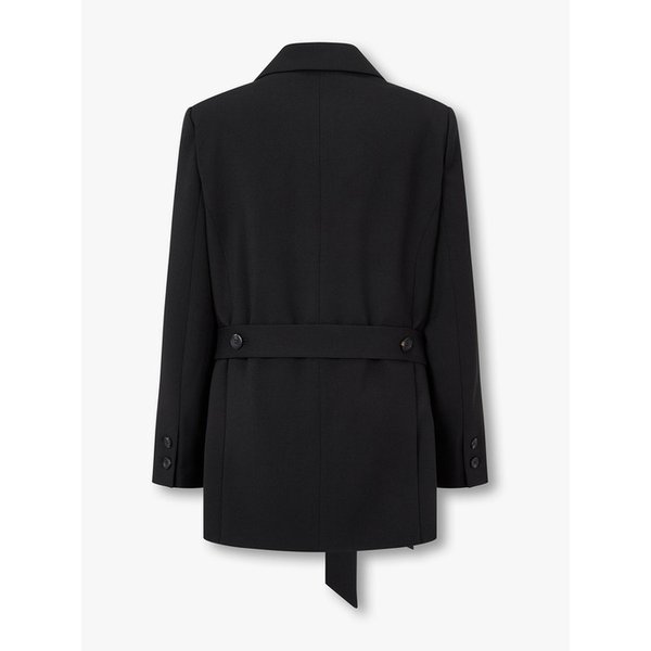 노치트 라펠 벨티드 싱글 자켓 _블랙 7255310102