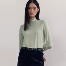 Soft Slim Turtle-neck Top (Green Mint)