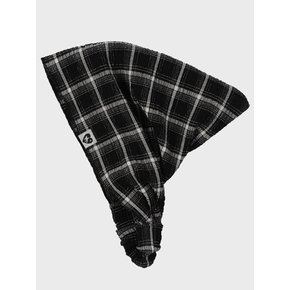 2-WAY CHECK BANDANA HEADBAND (BLACK)