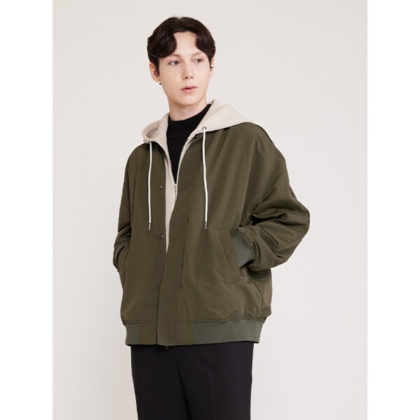 남성 MA-1 후드점퍼 (KHAKI)