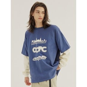 OCEAN LAYERED Y2K LONG SLEEVE T-SHIRT [BLUE]