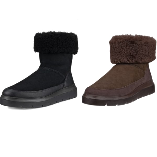 [여주점] 여성 누벨 4CM 미드컷 스웨이드 발 편한 겨울 털부츠(퍼부츠) 블랙, 브라운 216263