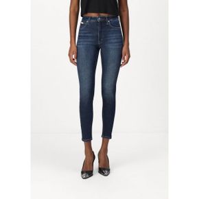 5064134 Calvin Klein HIGH SUPER SKINNY ANKLE - Jeans Skinny Fit denim dark