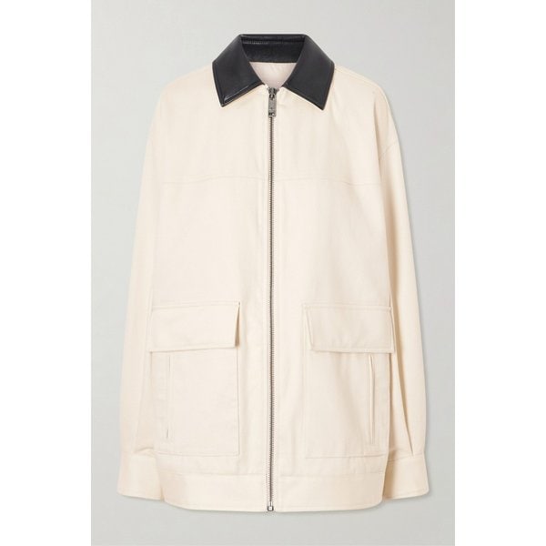 홀든 가죽 트리밍 코튼 트윌 재킷 46376663163034001