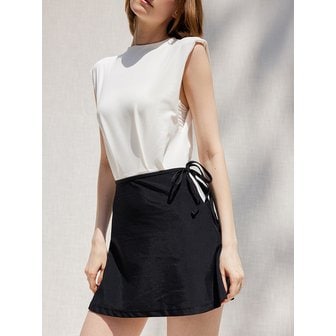 플라주 Cover-up mini skirt_black