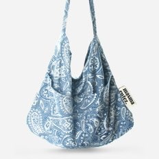 Rabbit eco bag_Paisley blue