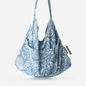 Rabbit eco bag_Paisley blue