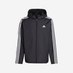 아디다스 에센셜 3S 우븐 윈드브레이커 자켓 블랙 - KR 사이즈 Adidas Essential 3S Woven Windb