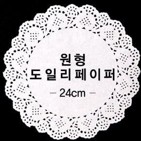 도일리페이퍼원형(24cm)100개입 도일리페이퍼 원형 24cm 100개 컵받침 파티 선물 포장