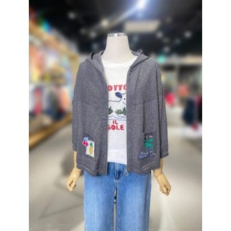 베네통 [여주점] 메쉬 자카드 크롭 니트 가디건 (BAKCA5631)