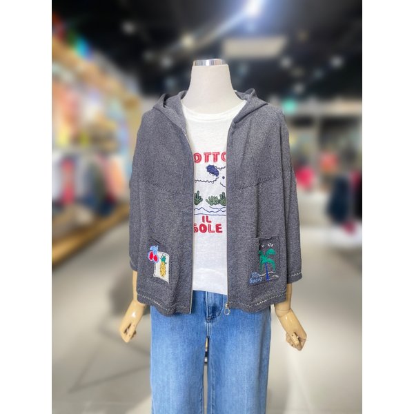 [여주점] 메쉬 자카드 크롭 니트 가디건 (BAKCA5631)