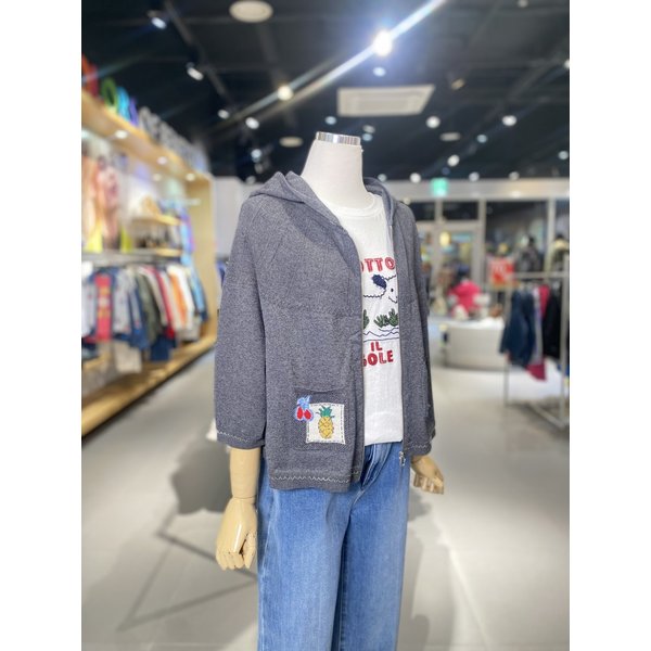 [여주점] 메쉬 자카드 크롭 니트 가디건 (BAKCA5631)