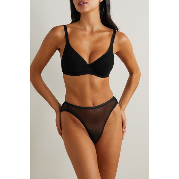 수아레 컨피던스 메시 언더와이어 브라 블랙 1647597310311201