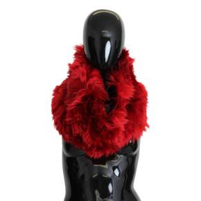 4846443 Dolce  Gabbana Elegant Alpaca Fur Neck Wrap Womens Scarf