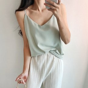 봄색감 베이직 끈조절 나시 블라우스