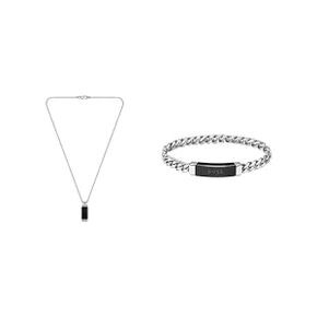보스 목걸이 남성 BOSS Stainless Steel 팔찌 블랙 컬러 스테인리스 242357