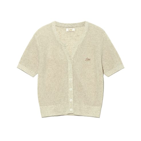 LEE 우먼 브이넥 가디건 오트밀 LE2502CD63OT