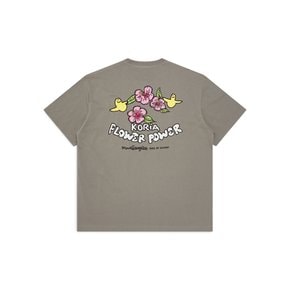 Z262UST470 - BROWN GREY 코리아 에디션 무궁화 반팔 티셔츠