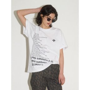 SONNET 18 T-SHIRT / white