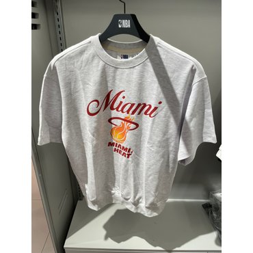 NBA [SPTS] MIA 빅 프린트 반팔 맨투맨 N242Z9025P