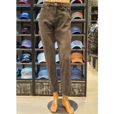 지프 [국내백화점전용][JEEP] 24F/W (공용) 기모 블랙 스트레이트 데님팬츠